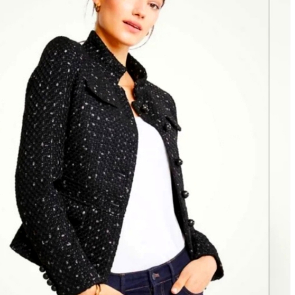 Ann Taylor Tweed Military Jacket-Size 14 - NWT